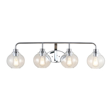 Sandrine Iron/Seeded Glass Cottage Rustic LED Vanity Light